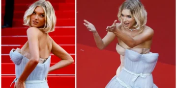 Манекенка го изгуби куферот, но сепак успеа да вооодушеви на црвениот тепих во Кан