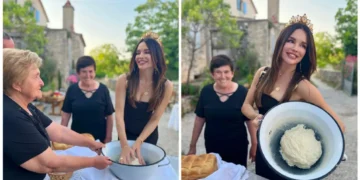 Северина на селски туризам засука ракави и замеси леб