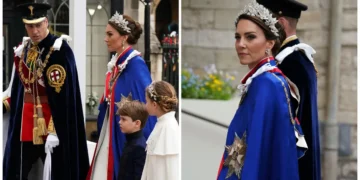 Кејт Мидлтон на крунисувањето во фустан на Александар Меквин и обетки од бисер и дијамант што и припаѓале на Дајана