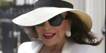 Џоан Колинс го прослави 90. роденден со својот сопруг Перси Гибсон