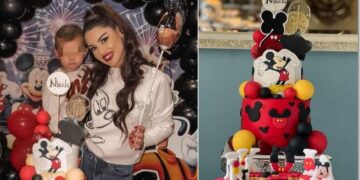 Торта со Мики Маус за 2. роденден на Никола, синот на пејачката Симона Поповска
