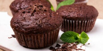 Чоколадни мафини со кокос