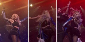 (Видео) Се качи на сцена и ѝ удри шлаканица, по Бебе Реџа уште една албанска пејачка нападната среде концерт во САД