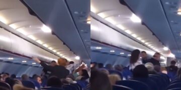 (Видео) Македонски патници вадат багаж, додека авионот сè уште лета: седнете предмети може да паднат и да повредат патник