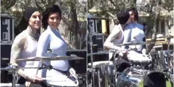 (Видео) Додека свиреа на тапани, Тревис и Кортни Кардашијан го открија полот на бебето