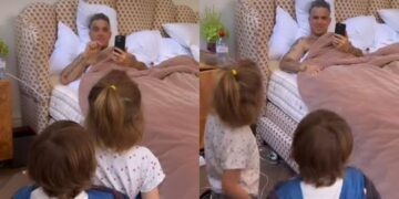 (Видео) Утрото на Роби Вилијамс му почнува со песна, ќерката и синот му подготвија уникатно шоу