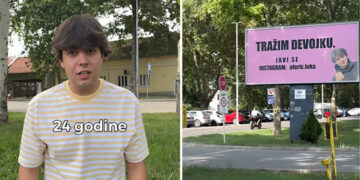 (Видео) Тиктокер од Србија бара девојка преку билборд: Јас сум Лука, имам 24 години и никогаш не сум имал девојка
