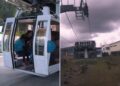 Поради дефект на една од најголемите жичари во светот, 70 луѓе беа заробени на 4000 метри височина
