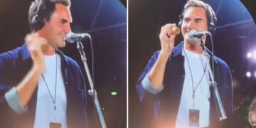 (Видео) Федерер запеа со Колдплеј на концерт, фановите коментираат дека го живее најдобриот пензионерски живот досега