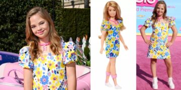 Девојка со Даунов синдорм се појави на премиерата на филмот „Барби“ облечена како првата барбика со екстра хромозом