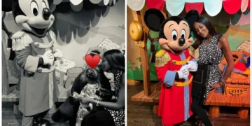 Наоми Камбел со децата на одмор: Никогаш не е доцна да го запознаеме Мики Маус, првпат во Дизнилед