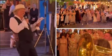 Гајди, труби и тапани за свадбата на најстарата ќерка на Шербеџија, со тамбурашите запеал и Раде