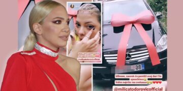(Видео) Милица Тодоровиќ ѝ подари Мерцедес на сестра ѝ