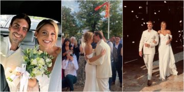 Во елегантна венчаница се омажи бившата министерка Нина Ангеловска: со сопругот Виктор се венчаа во соборниот храм