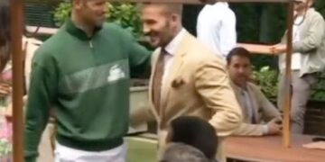 (Видео) Бекам навиваше за Ѓоковиќ на Вимблдон