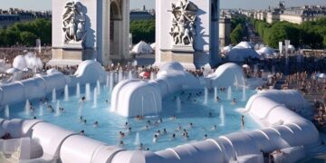 Tобогани на надувување пред најголемите атракции во Париз