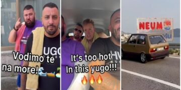 (Видео) Американец со тројца Босанци оди на море додека растура „Кад замиришу јорговани“