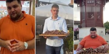 (Видео) Тиктокер изеде 153 ќебапчиња во ресторан во Нови Пазар и не плати ништо