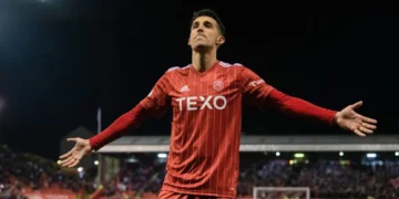 (Видео) Македонскиот фудбалер Бојан Миовски со гол и асистенција го спаси Абердин од пораз во Шведска