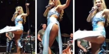 (Видео) Теа Таировиќ пламна од возбуда, па со газот мешаше легната на сцена