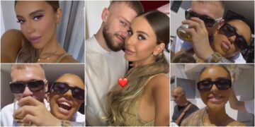 Антониа Гиговска во златен мрежест фустан се скоцка за на свадба, еден месец откако се породи