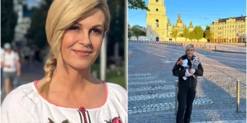 Бившата претседателка на Хрватска го посети Киев и позираше во украинска народна носија