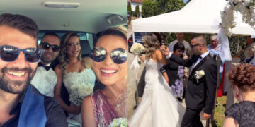 (Фото) Се ожени диџеј Мац, кумови им беа Димитар и Сара Мејс