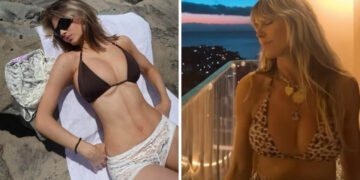 (Видео) Додека ќерка и фаќа тен, Хајди Клум ги тресе градите и позира за Инстаграм