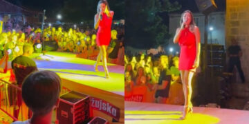 (Видео) Емотивен момент на Северина и синот на нејзиниот концертот во Блато