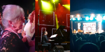 (Фото) Училишниот двор беше претесен за гостите кои дојдоа да го слушнат Симон Трпчески на концертот во Секирник од каде потекнува неговата мајка