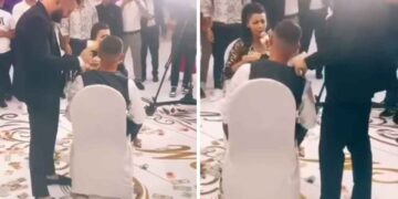 (Видео) Милионерска свадба во Струга, летаат пари на сите страни