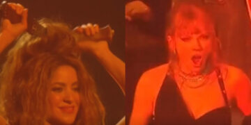(Видео) Тејлор Свифт воодушевено ја гледаше Шакира на настапот на Ем-ти-ви, видеото стана хит