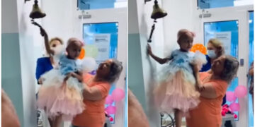 (Видео) Малата Божица го победи ракот и заѕвони на победничкото ѕвонче