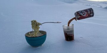 Како изгледа ручекот на Антарктикот? Фотографија направена на -64 степени Целзиусови