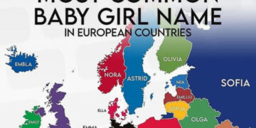 Најчестите имиња за девојчиња во земјите од Европа во 2023 година, во Македонија е Јана