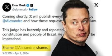 Бразилски судија започна истрага против Маск: „Зошто го правите тоа?“