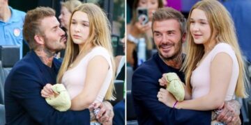 Дејвид Бекам фотографиран со својата 12-годишна ќерка, фановите го коментираат неговото однесување