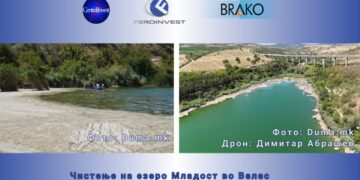 Феро инвест/Централ инвест и БРАКО се вклучија во чистење на Велешкото езеро Младост (ФОТО+ВИДЕО)