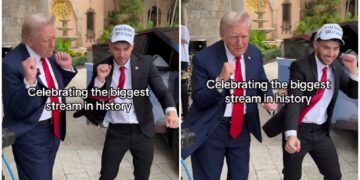 (Видео) 26 милиони прегледи: танцот на Доналд Трамп е хит на Тикток, а јасно е зошто