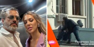 По расправија и пријава за насилство, Сергеј Трифуновиќ и неговата сопруга се снимени како се бакнуваат