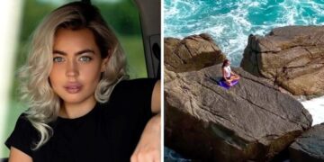 (Видео) Руска актерка загина во Тајланд, огромен бран ја повлекол од карпата во морето