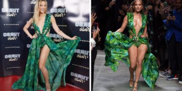 Српската пејачка прошета во фустан сличен на оној што го носеше Џеј Ло