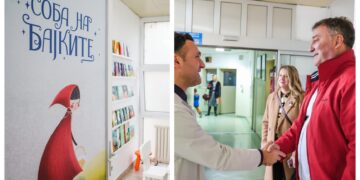 Со парите од продажбата на „Цепај сине“ Ѕоф отвори библиотека „Соба на бајките“ во Детската клиника
