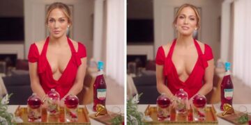 (Видео) Џенифер Лопез привлече внимание во црвен фустан со длабоко деколте