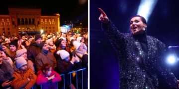 (Фото) Нина Бадриќ одржа концерт во Сараево, на сцената се појави во капут со светки