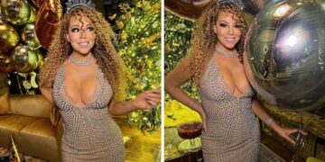 Мараја Кери блесна во тесен фустан на новогодишната ноќ