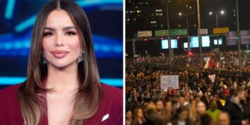 Студентите во Србија протестираа со хитот на Северина, таа им испрати емотивна порака