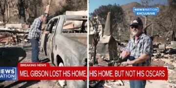 (Видео) Мел Гибсон ја посети својата опожарена куќа: „Можеш да ја ставиш во урна“
