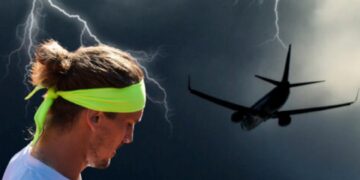 Гром го погоди авионот на Зверев: „Патувањето беше забавно“