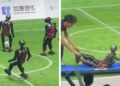 Роботите паѓаа, топката леташе – фудбалот со роботи во Кина изгледа како нова комедија